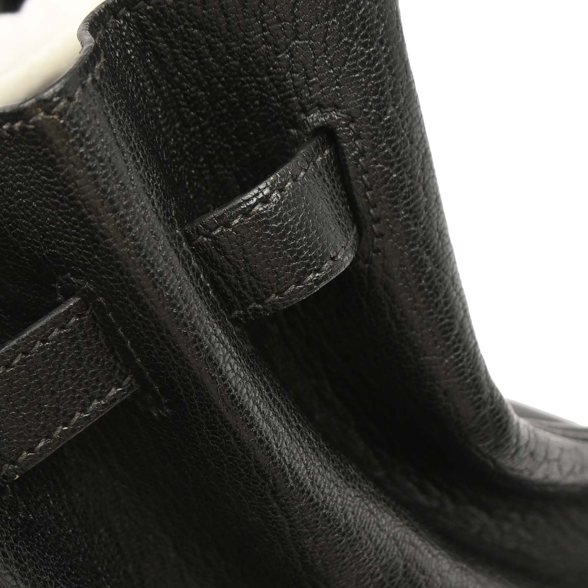 Hermes Black Chevre Coromandel Birkin 35 Handbag