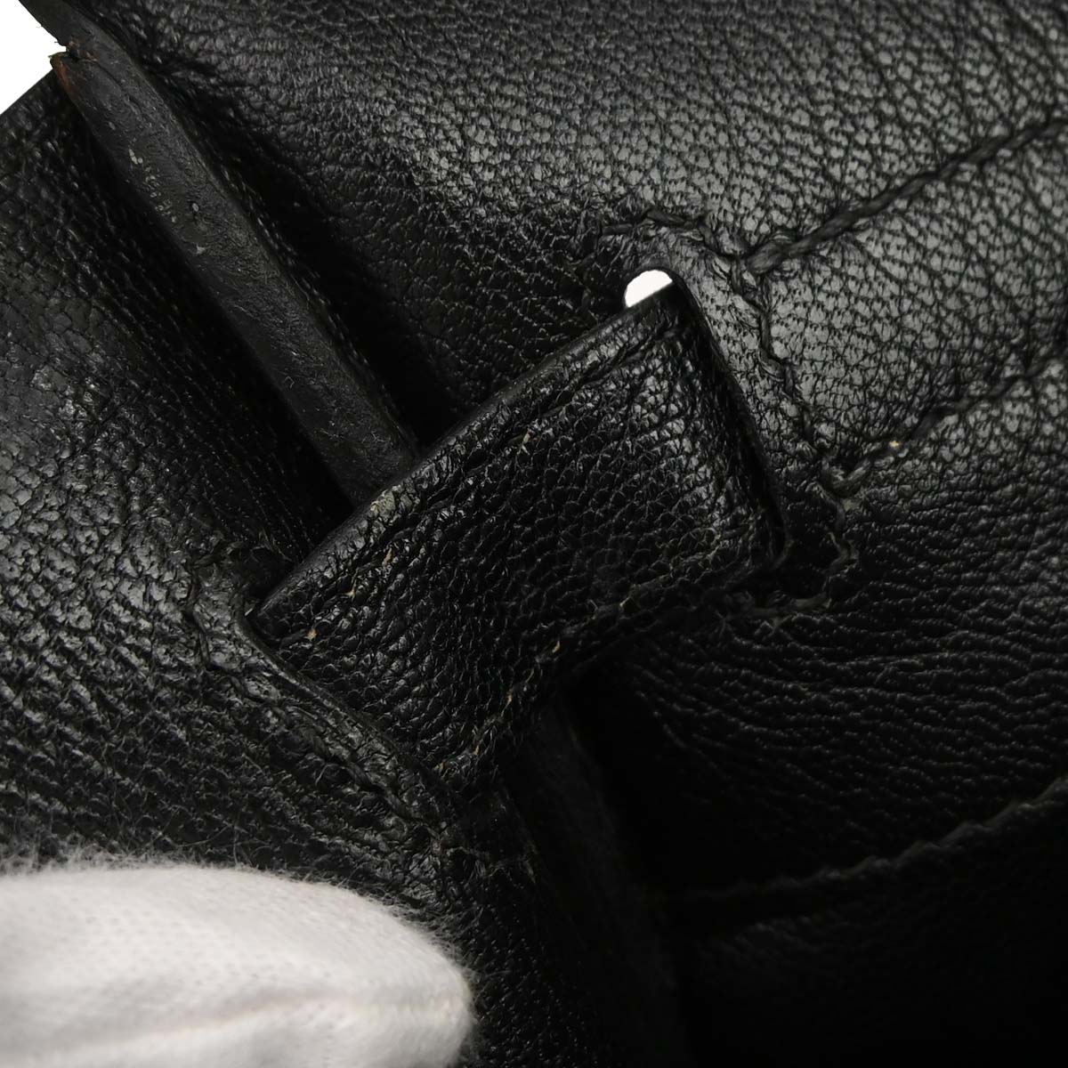 Hermes Black Chevre Coromandel Birkin 35 Handbag