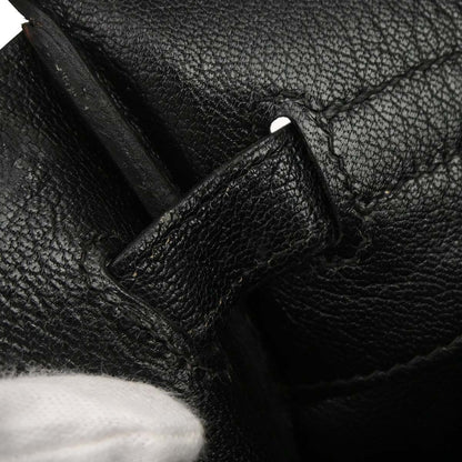 Hermes Black Chevre Coromandel Birkin 35 Handbag