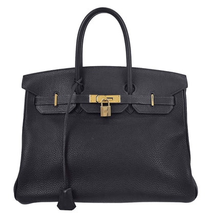 Hermes Blue Indigo Togo Birkin 35 Handbag