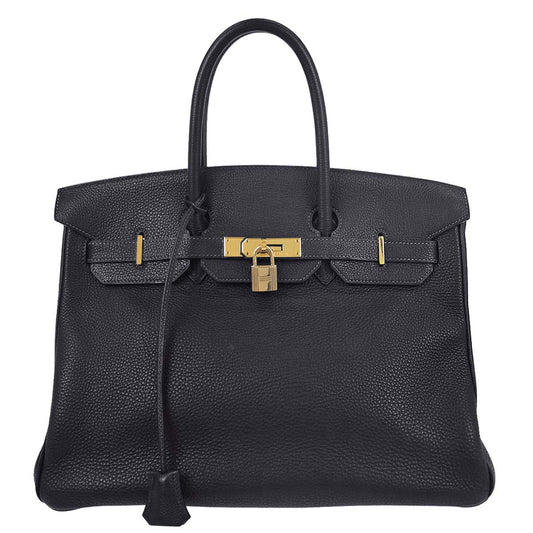 Hermes Blue Indigo Togo Birkin 35 Handbag
