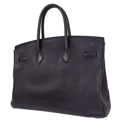 Hermes Blue Indigo Togo Birkin 35 Handbag
