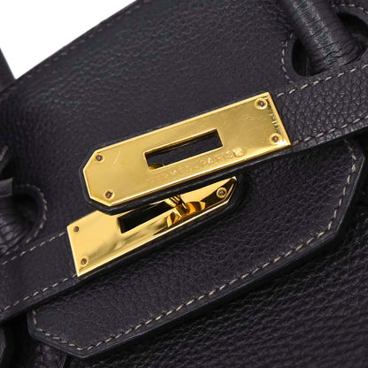 Hermes Blue Indigo Togo Birkin 35 Handbag