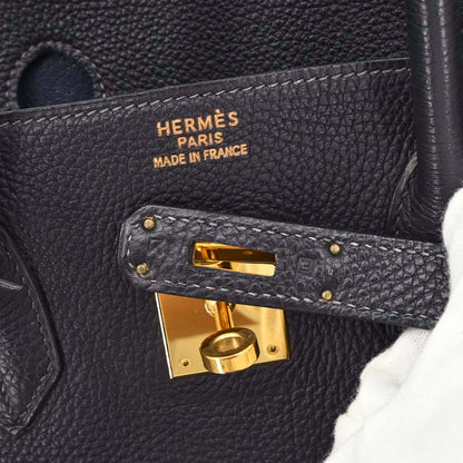 Hermes Blue Indigo Togo Birkin 35 Handbag