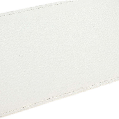 Hermes White Taurillon Clemence Jypsiere 28 Shoulder Bag