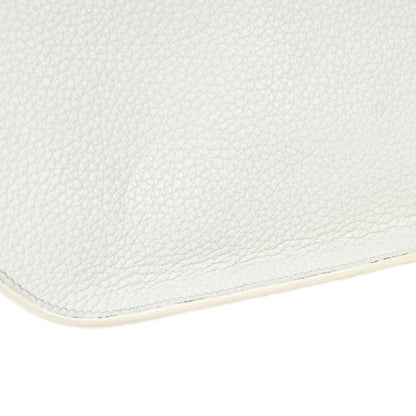 Hermes White Taurillon Clemence Jypsiere 28 Shoulder Bag