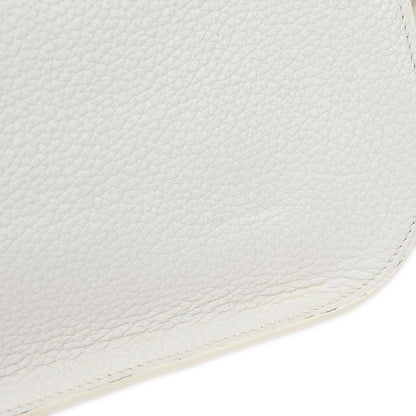 Hermes White Taurillon Clemence Jypsiere 28 Shoulder Bag