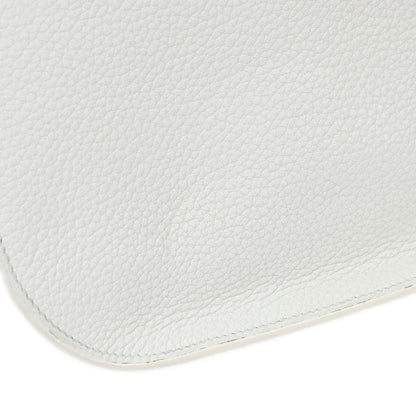 Hermes White Taurillon Clemence Jypsiere 28 Shoulder Bag