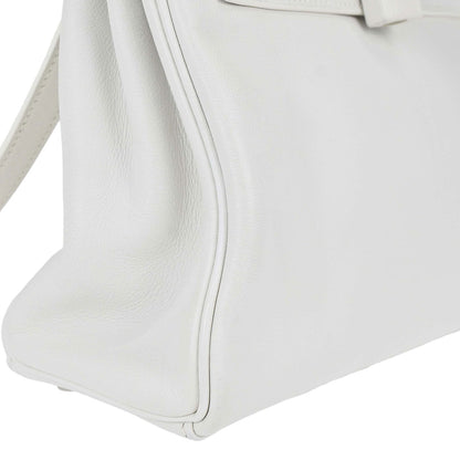 Hermes White Swift Kelly 25 Retourne 2way Shoulder Handbag