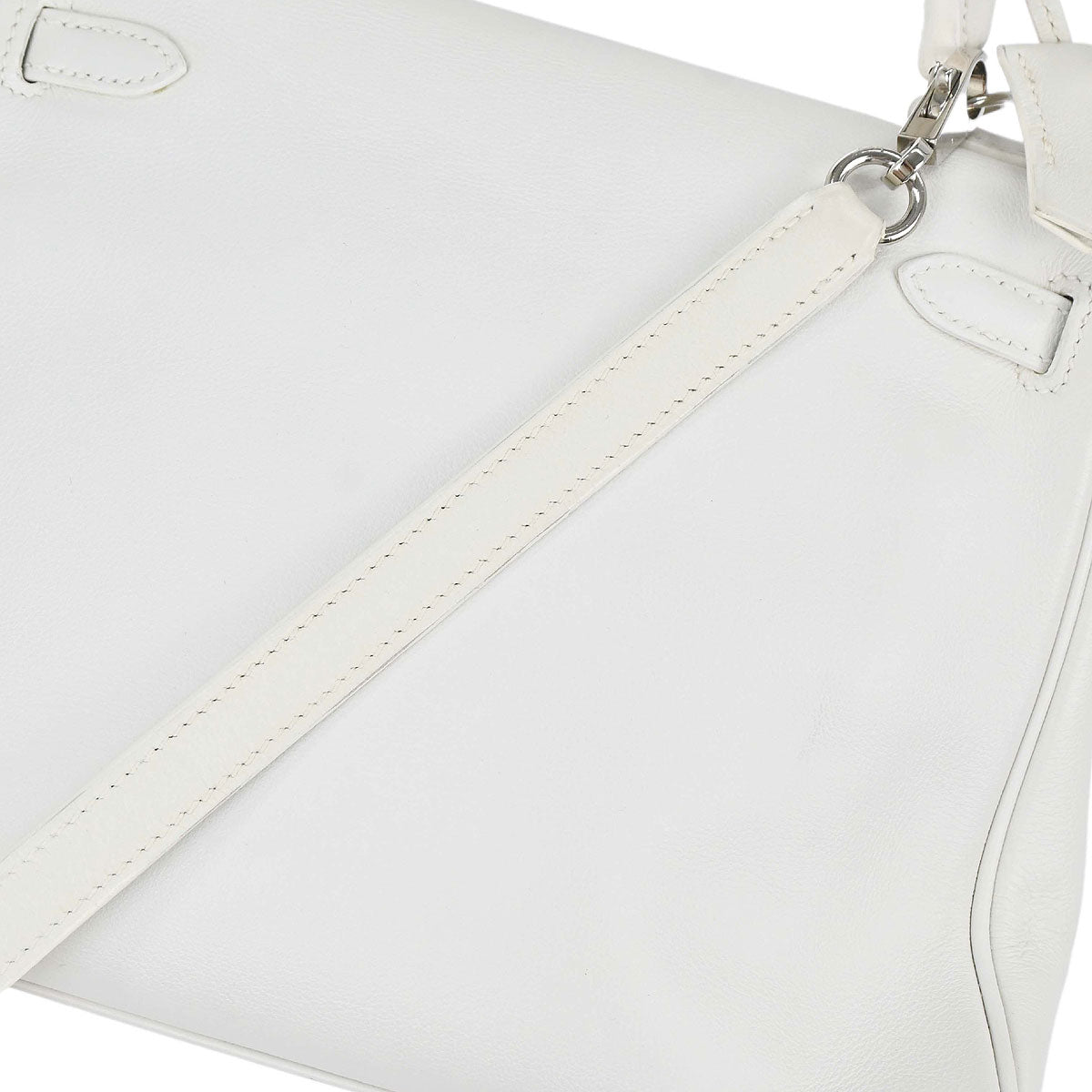 Hermes White Swift Kelly 25 Retourne 2way Shoulder Handbag