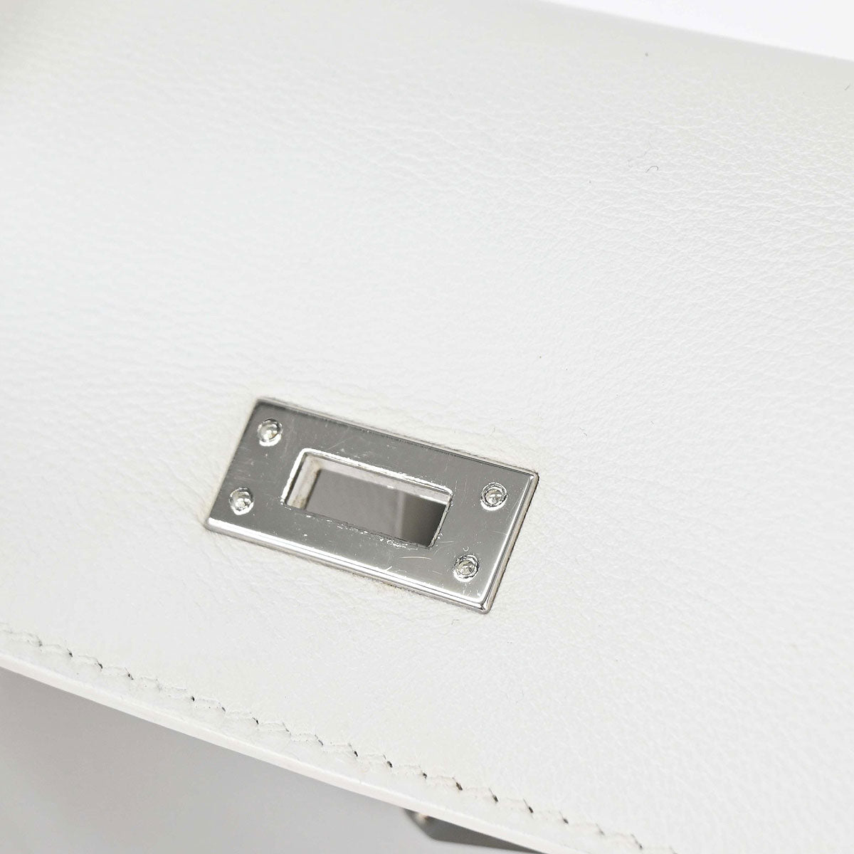 Hermes White Swift Kelly 25 Retourne 2way Shoulder Handbag