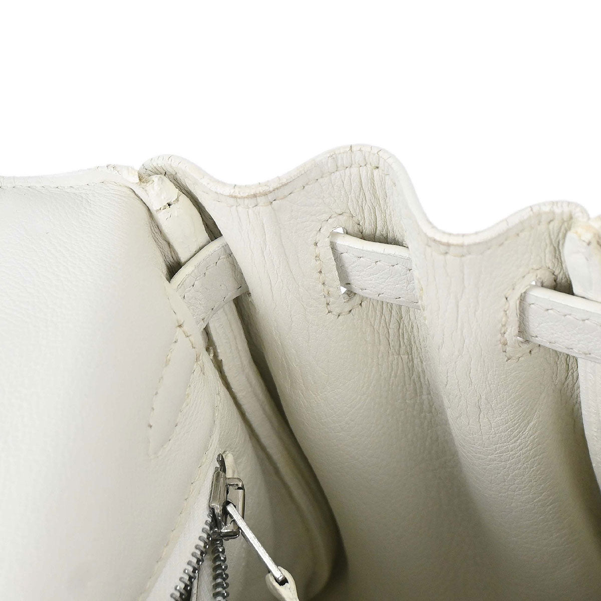 Hermes White Swift Kelly 25 Retourne 2way Shoulder Handbag