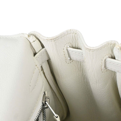 Hermes White Swift Kelly 25 Retourne 2way Shoulder Handbag