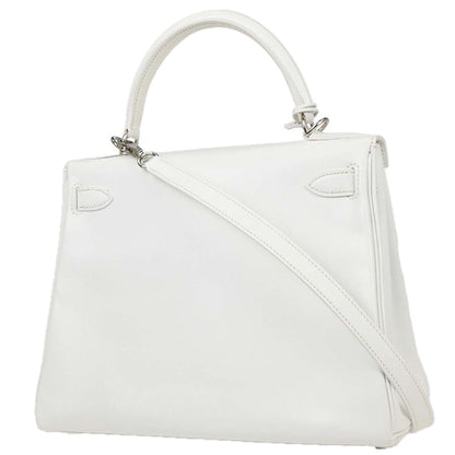 Hermes White Epsom Kelly 28 Retourne 2way Shoulder Handbag