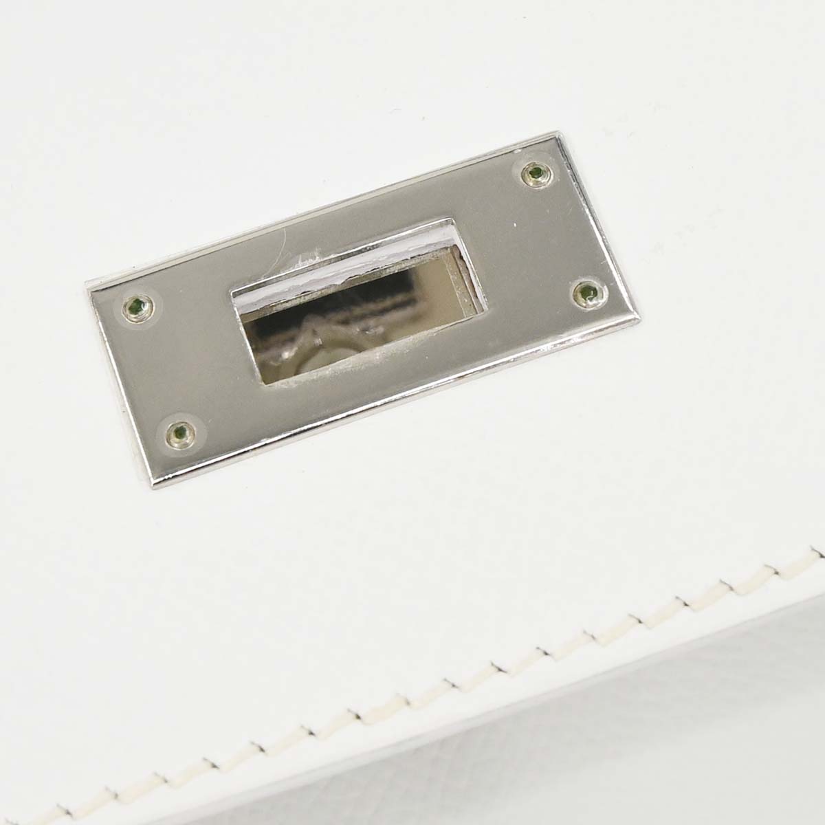 Hermes White Epsom Kelly 28 Retourne 2way Shoulder Handbag