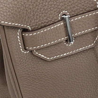 Hermes Etoupe Gray Togo Birkin 30 Handbag
