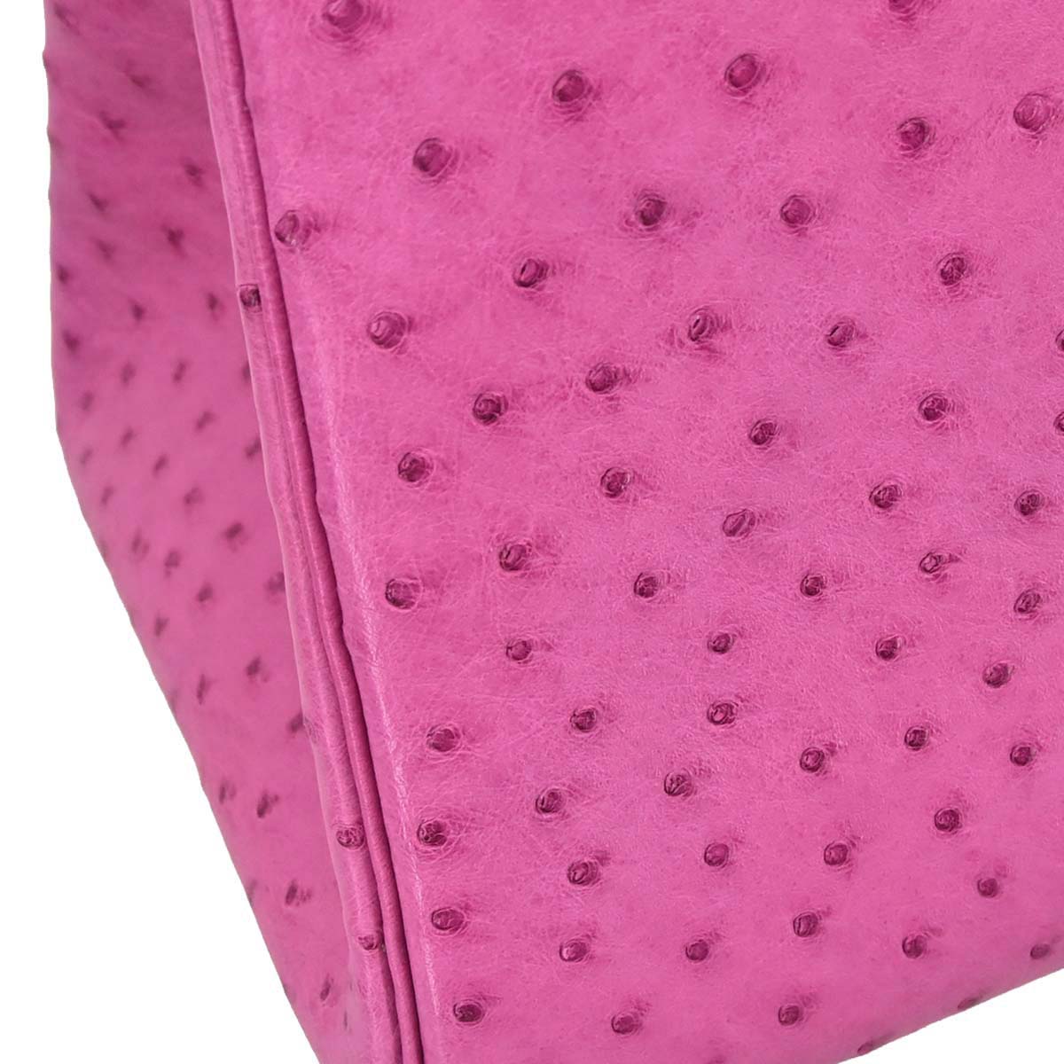 Hermes * Fuchsia Pink Ostrich Haut a Courroies 36 Handbag