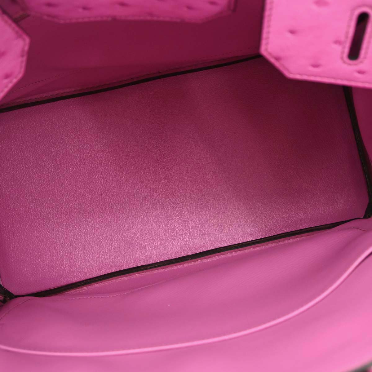 Hermes * Fuchsia Pink Ostrich Haut a Courroies 36 Handbag