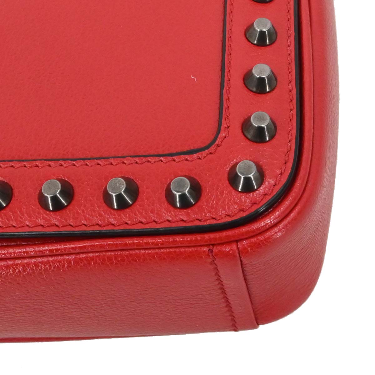 Prada Red Leather Chain Shoulder Bag