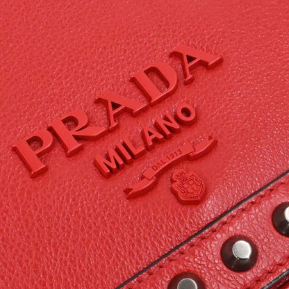 Prada Red Leather Chain Shoulder Bag