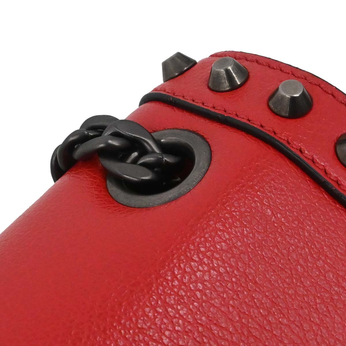 Prada Red Leather Chain Shoulder Bag