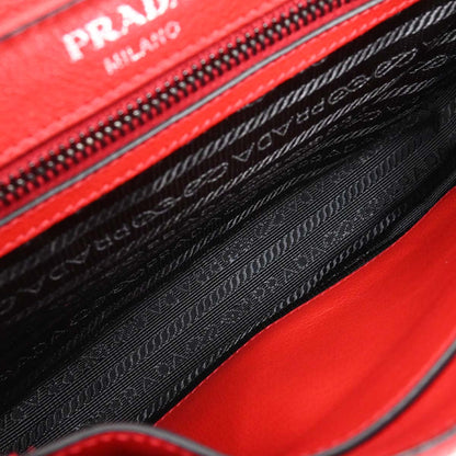 Prada Red Leather Chain Shoulder Bag