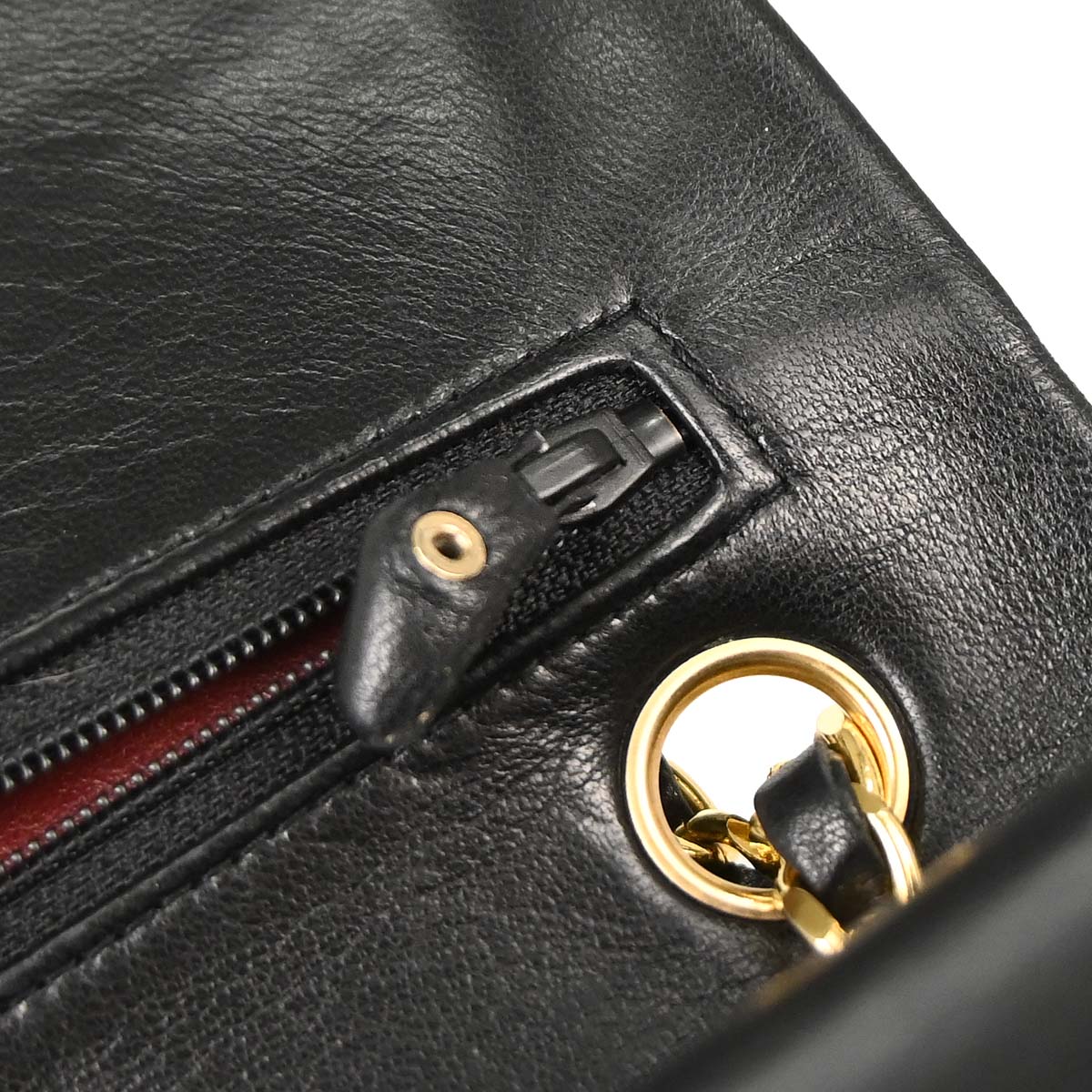 Chanel 1991-1994 Black Lambskin Small Classic Double Flap Shoulder Bag