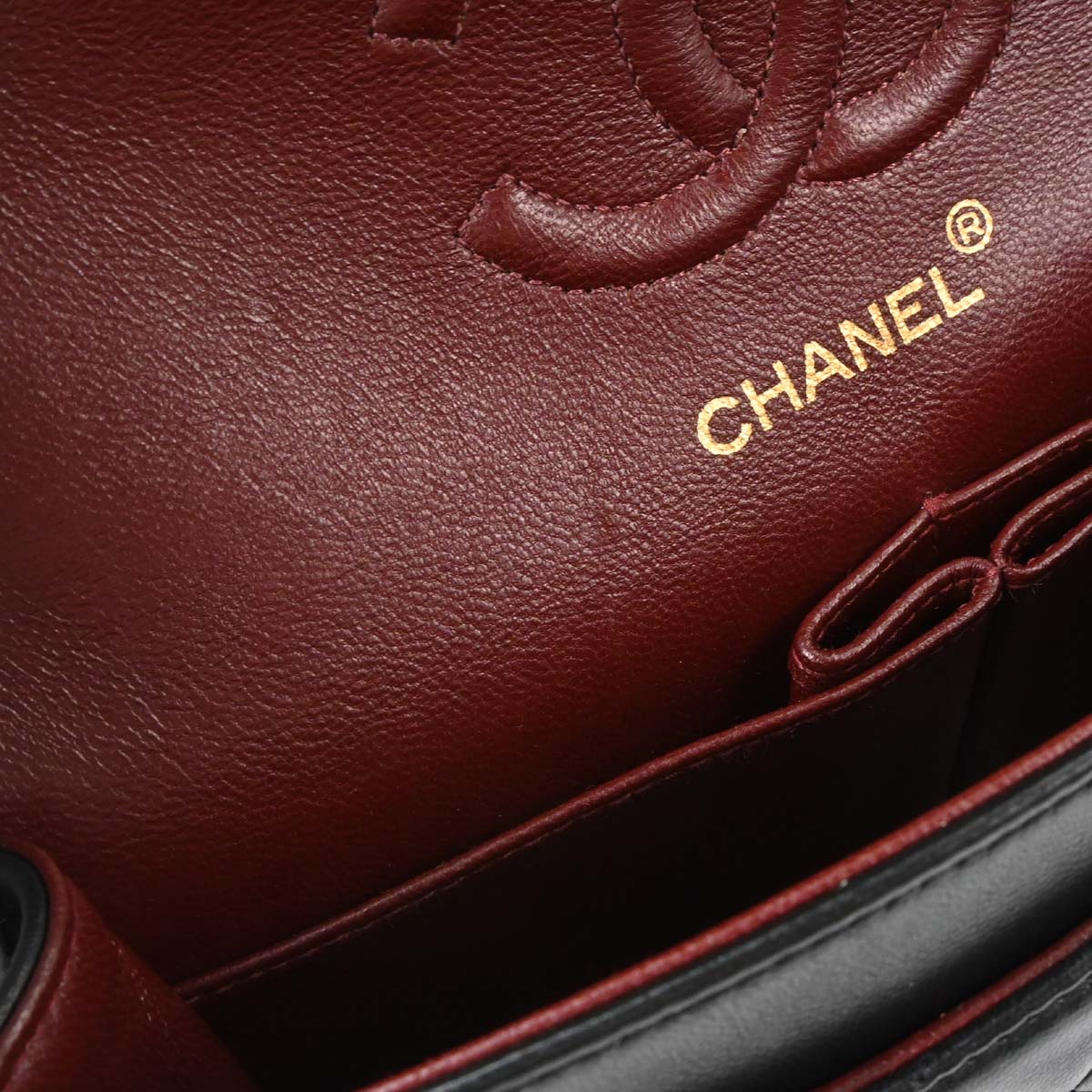 Chanel 1989-1991 Black Lambskin Small Classic Double Flap Shoulder Bag