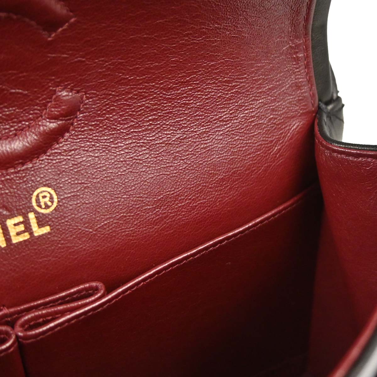 Chanel 1991-1994 Black Lambskin Small Classic Double Flap Shoulder Bag