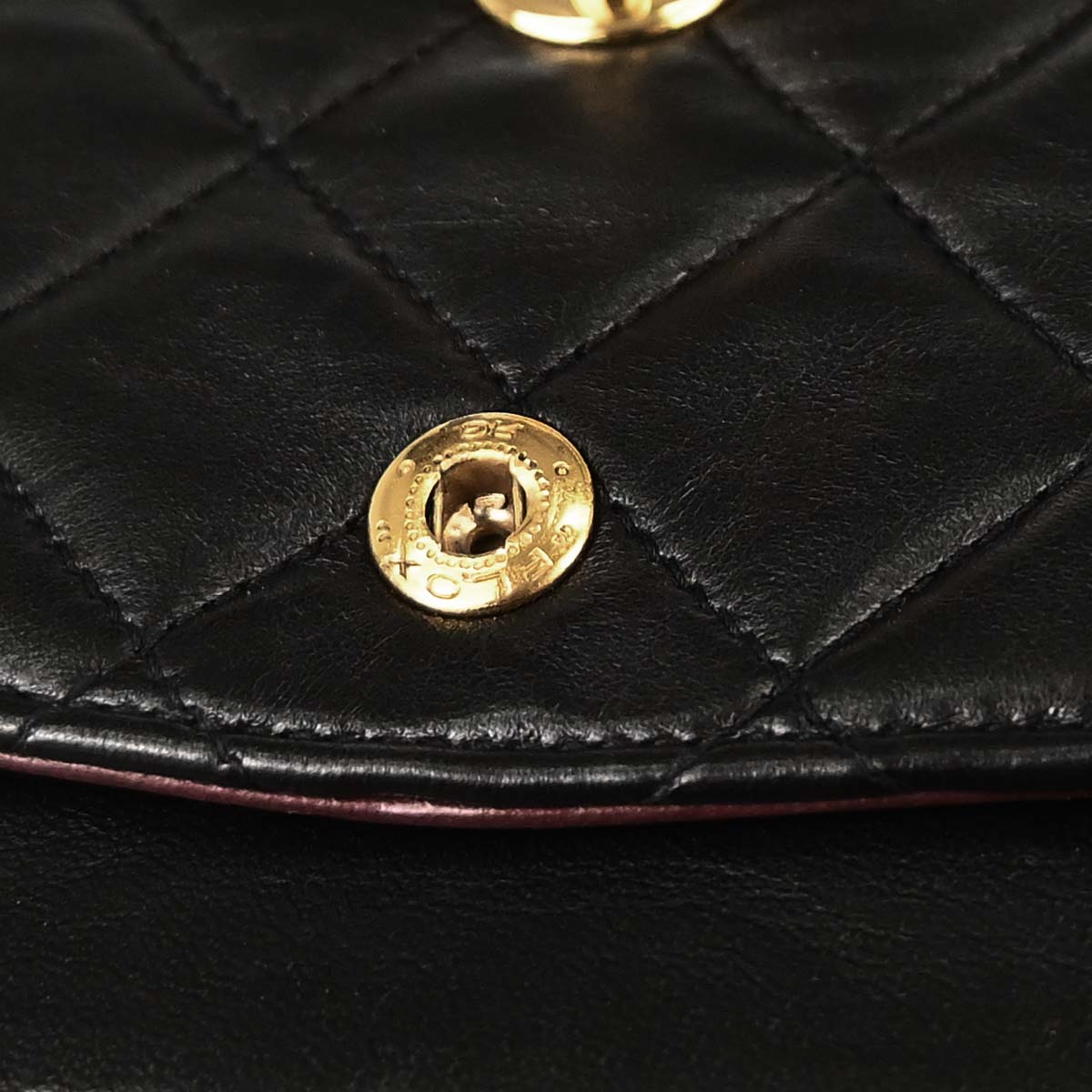 Chanel 1991-1994 Black Lambskin Small Classic Double Flap Shoulder Bag