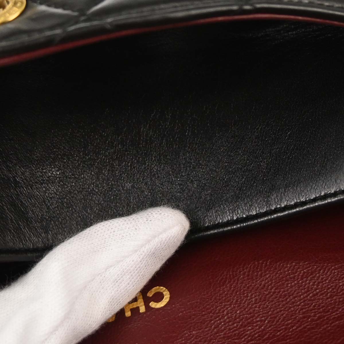 Chanel 1991-1994 Black Lambskin Small Classic Double Flap Shoulder Bag