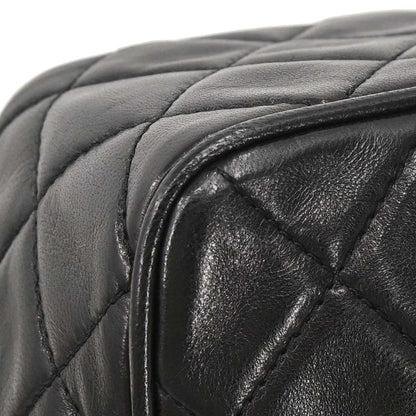 Chanel 1991-1994 Black Lambskin Shoulder Camera Bag Mini