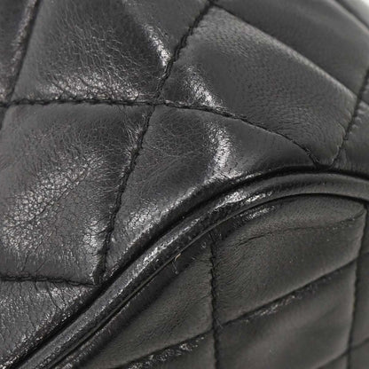 Chanel 1991-1994 Black Lambskin Shoulder Camera Bag Mini