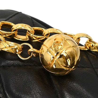 Chanel 1991-1994 Black Lambskin Shoulder Camera Bag Mini