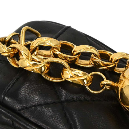 Chanel 1991-1994 Black Lambskin Shoulder Camera Bag Mini