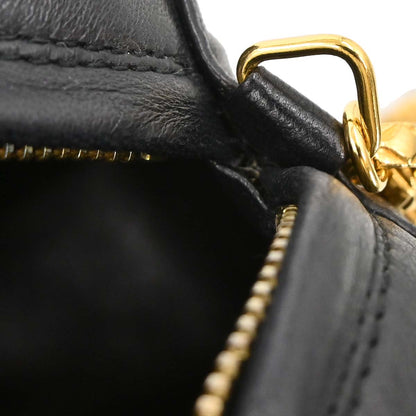 Chanel 1991-1994 Black Lambskin Shoulder Camera Bag Mini