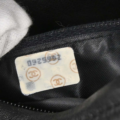 Chanel 1991-1994 Black Lambskin Shoulder Camera Bag Mini