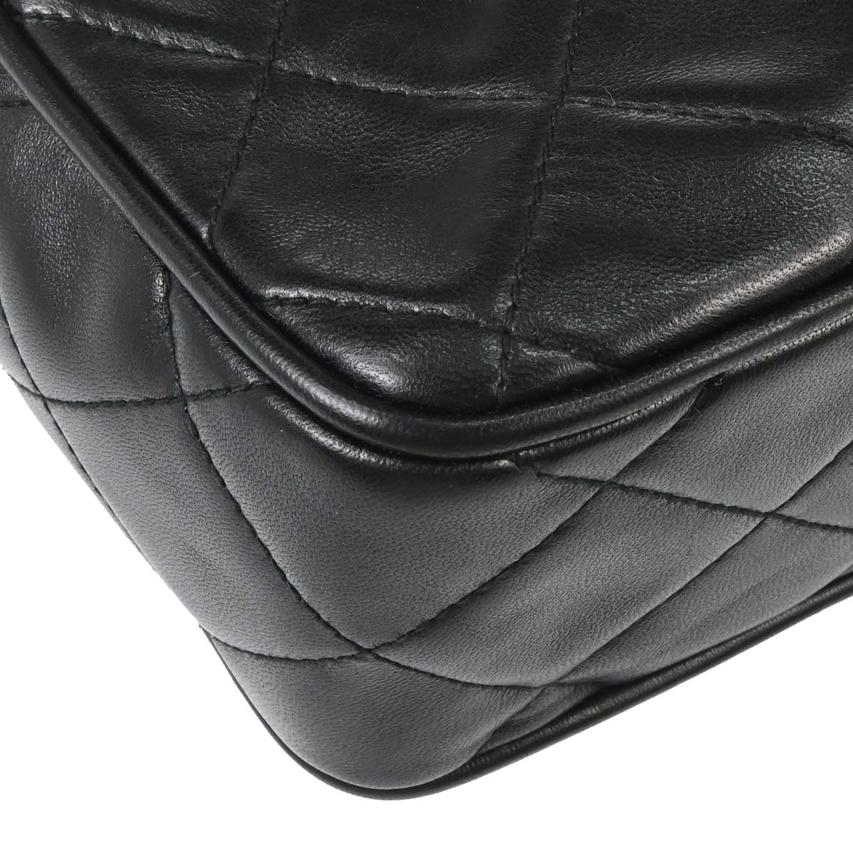 Chanel 1994-1996 Black Lambskin Shoulder Camera Bag