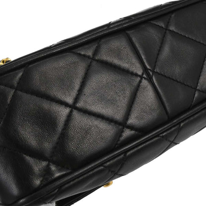 Chanel 1994-1996 Black Lambskin Shoulder Camera Bag