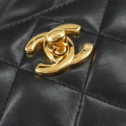 Chanel 1994-1996 Black Lambskin Shoulder Camera Bag