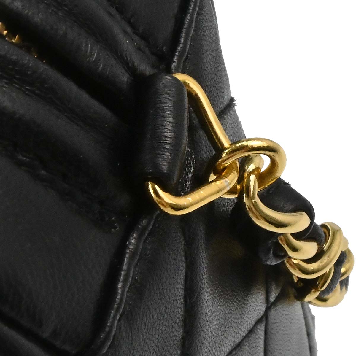 Chanel 1994-1996 Black Lambskin Shoulder Camera Bag