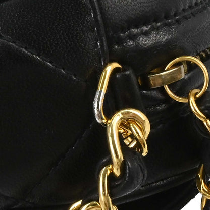 Chanel 1994-1996 Black Lambskin Shoulder Camera Bag
