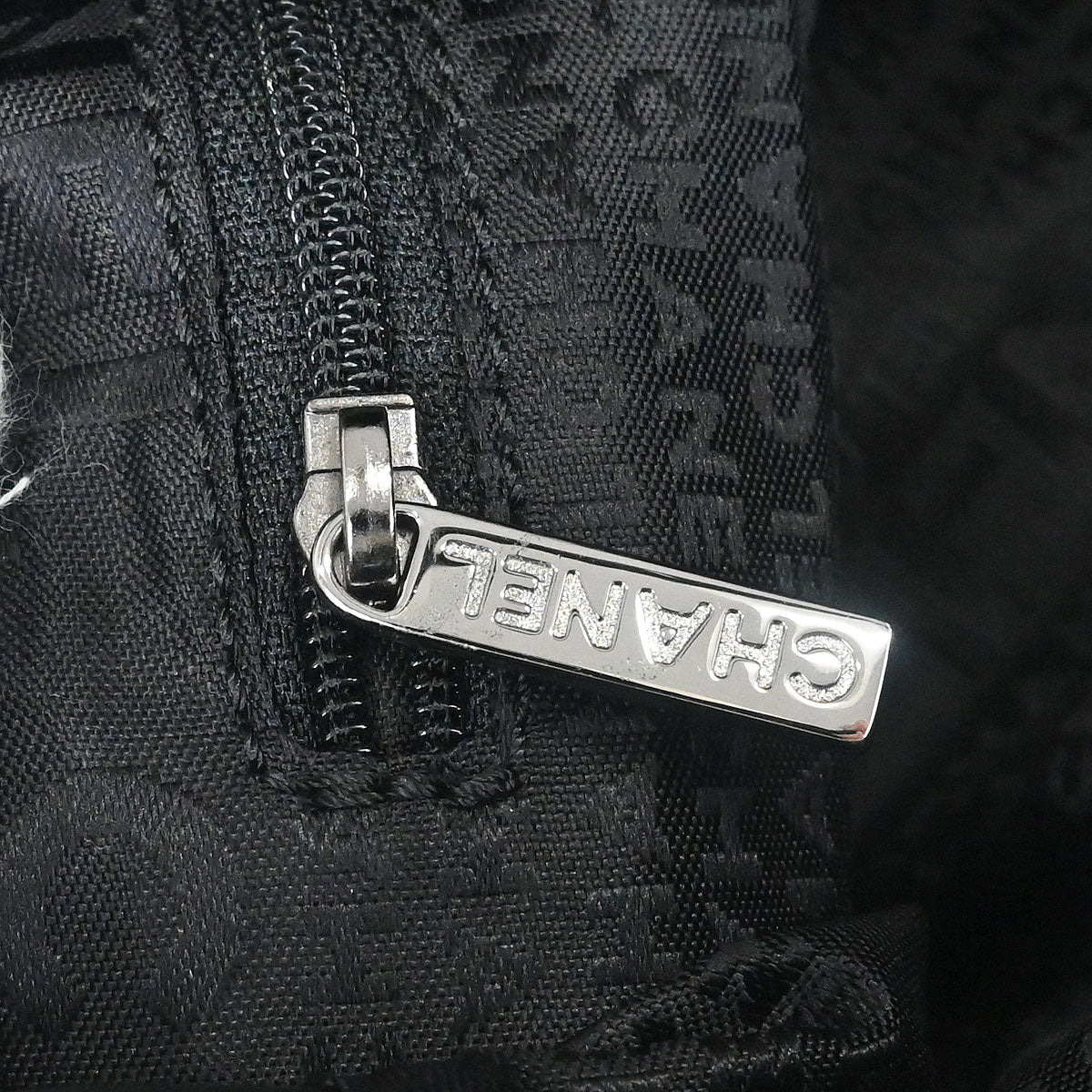 Chanel 2003-2004 Black Lambskin Choco Bar Drawstring Handbag