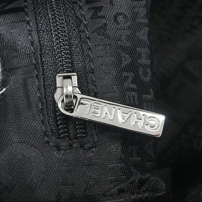Chanel 2003-2004 Black Lambskin Choco Bar Drawstring Handbag