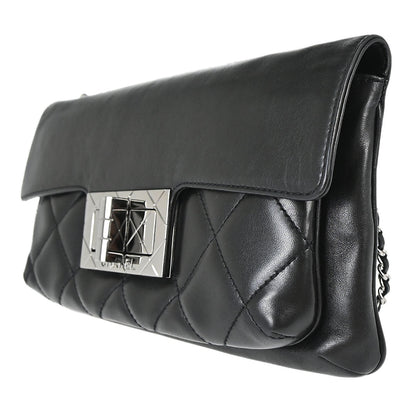 Chanel 2004-2005 Black Lambskin Mademoiselle Lock Shoulder Bag
