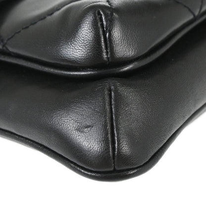 Chanel 2004-2005 Black Lambskin Mademoiselle Lock Shoulder Bag