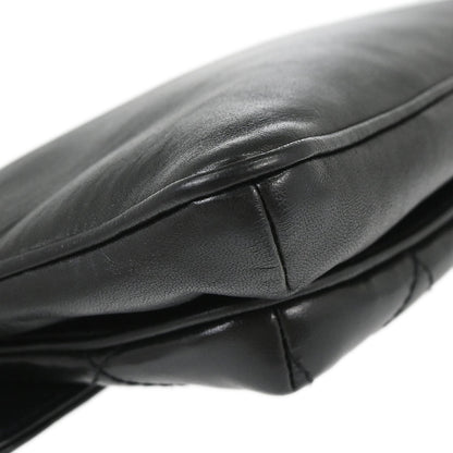 Chanel 2004-2005 Black Lambskin Mademoiselle Lock Shoulder Bag