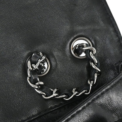 Chanel 2004-2005 Black Lambskin Mademoiselle Lock Shoulder Bag