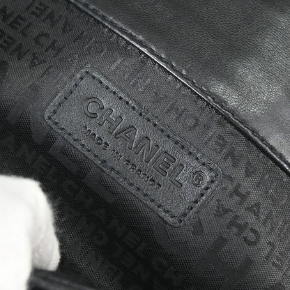 Chanel 2004-2005 Black Lambskin Mademoiselle Lock Shoulder Bag