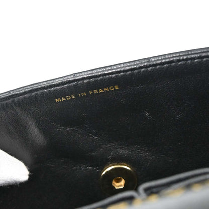 Chanel 2005-2006 Black Lambskin Choco Bar East West Shoulder Bag